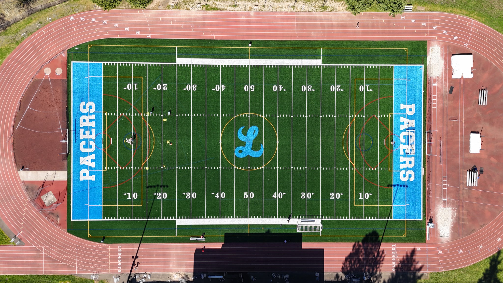 Drone view of Pacers football field